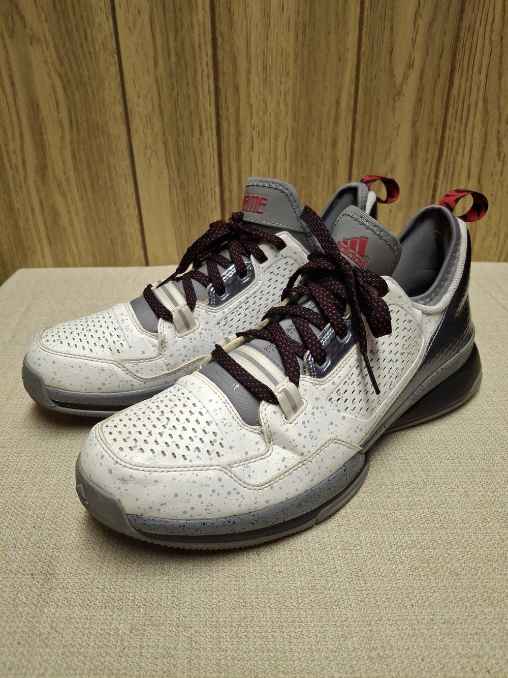 Adidas Dame D Lillard 1 White Grey TechFit Dame Townbiz Basketball Size US 13